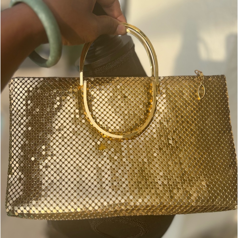 GOLD TONE CHAIN MAIL HANDBAG - Picture 5 of 7